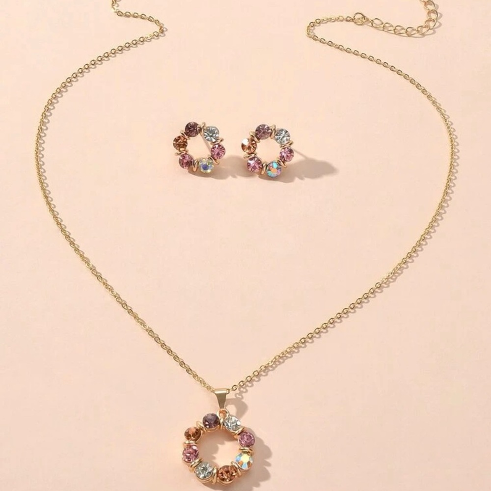 3 PCS Rhinestone Jewelry Set - Picture 4 of 4